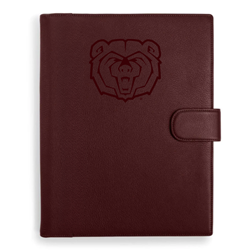 Bear Head Maroon Padfolio