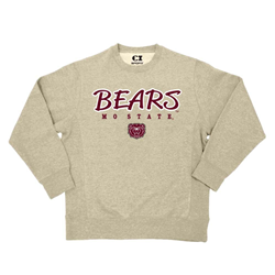 Ci Sport Bears Mo State Bear Head Gray Crewneck