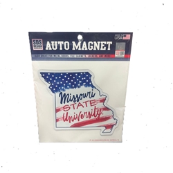 SDS Design Patriotic Missouri State Unviersity Auto Magnet