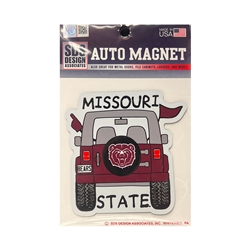 SDS Missouri State Jeep Bear Head Maroon Auto Magnet