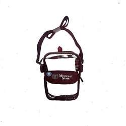 Storm Duds Bear Head Missouri State Maroon Clear View Crossbody Stadium Bag