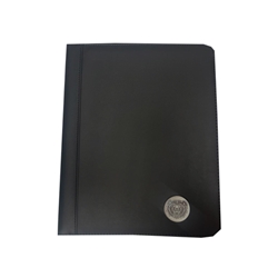 Bear Head Medallion Black Padfolio