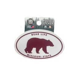 SDS Design Bear Life Walking Bear Missouri State 3.5" Sticker