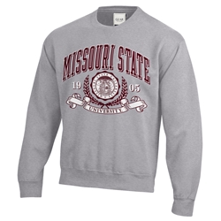 Gear Missouri State 1905 Seal University Gray Crewneck