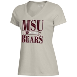 Gear MSU Est 1905 Bears Ladies Tan V-Neck