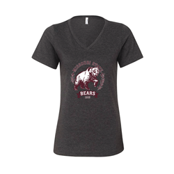 Bella Canvas Missouri State Bears 1905 Ladies Gray V-neck Tee