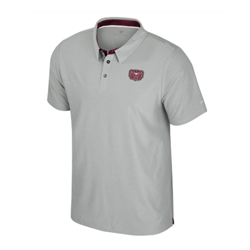 Colosseum Bear Head Men's Gray Polo