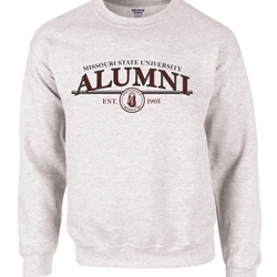 Original BearWear Missouri State University Alumni EST 1905 Springfield MO Gray Crewneck