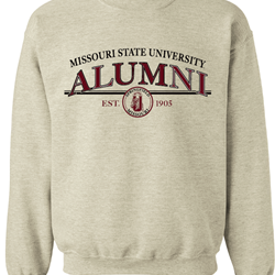 Original BearWear Missouri State University Alumni Springfield MO Gray Crew