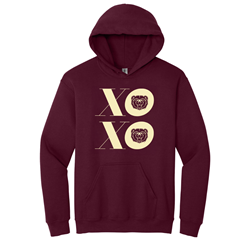 Original BearWear Bear Hugs & Kisses Maroon Hoodie