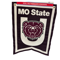 Collegiate Pacific Mo State U Bear Head Felt Pennant