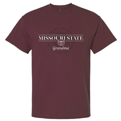 Original Bearwear Missouri State Bear Head Grandma Ladies Maroon Tee