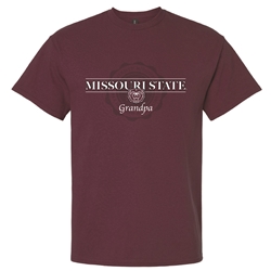 Original Bearwear Missouri State Bear Head Grandpa Mens Maroon Tee