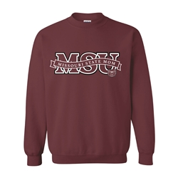 Original Bearwear MSU Missouri State Mom Bear Head Women's Maroon Crewneck