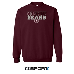 CI Sport MO State Bears Bear Head Maroon Crewneck