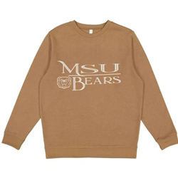 CI Sport Bear Head MSU Bears Women's Brown Crewneck