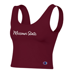 Champion Missouri State Ladies Maroon Tank Crop