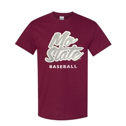 Original Bearwear Mo State Baseball Maroon Short Sleeve Tee