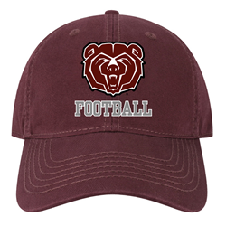The Game Bear Head Football Maroon Hat