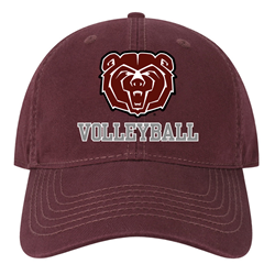 The Game Bear Head Volleyball Maroon Hat