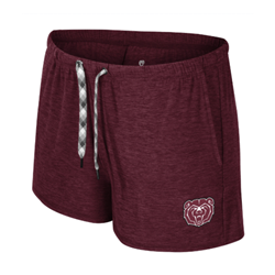 Colosseum Bear Head Ladies Maroon Shorts