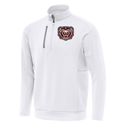 Antigua Quarter Zip With Bear Head White