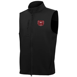 Antigua Embroidered Bear Head Men's Black Vest