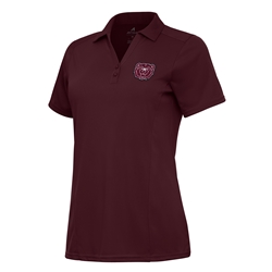 Antigua Bear Head Women's Maroon Short Sleeve Polo