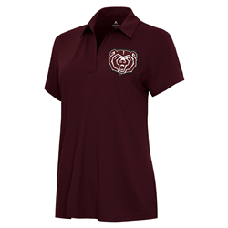 Antigua Ladies Polo With Bear Head Maroon