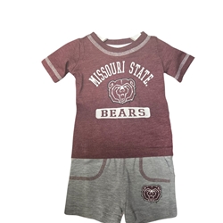 Colosseum Missouri State Bears Infant Tee and Shorts Set