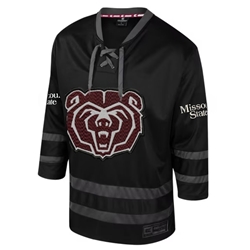 Colosseum Bear Head Missouri State Black Hockey Jersey