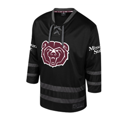 Colosseum Bear Head Missouri State Black Hockey Jersey