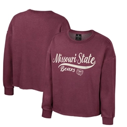 Colosseum Missouri State Ladies Maroon Crewneck