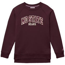 League Mo State Bears Ladies Maroon Crew Neck