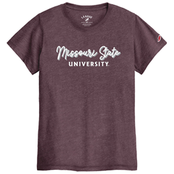 League Missouri State University Ladies Maroon Tee