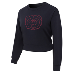 Concept Sports Bear Head Black Ladies Crew