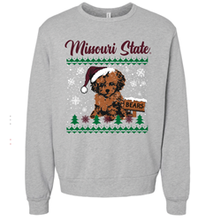 Original Bearwear Missouri State Bears Dog Holiday Gray Crewneck