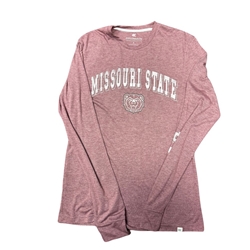 Colosseum Missouri State Bear Head  Maroon Long Sleeve