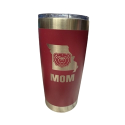 RFSJ Shape of Missouri Bear Head Mom Maroon Tumbler