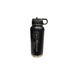 Features: RFSJ Bear Head Missouri State Black Water Bottle