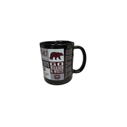 Follett Missouri State Bears Bear Head MSU Pattern Black Mug