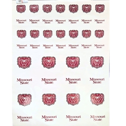 Fanatic Group Missouri State Bear Head Sticker Sheet