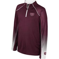 Colosseum Bear Head Youth Maroon Quarter Zip