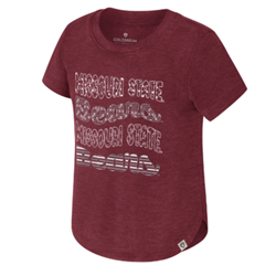 Colosseum Missouri State Bears Girls Maroon Tee