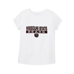 Colosseum Missouri State Bears Bear Head Youth White Short Sleeve Shirt