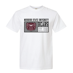 Original BearWear Missouri State University Bear Head Bears EST 1905 White Tee