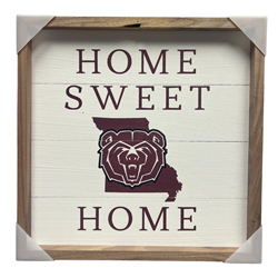 Kendrick Home Sweet Home Bear Head Missouri Wooden Sign