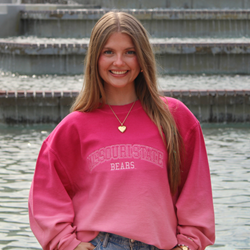 Chicka-d Missouri State Bears Pink Ombre Crewneck