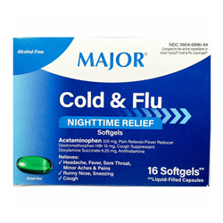 Major Nighttime Cold & Flu Relief 16 Pack