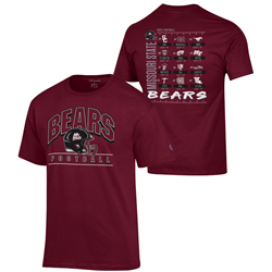 Champion Bears Mo State Football Helmet Football Schedule Maroon Short Sleeve Tee